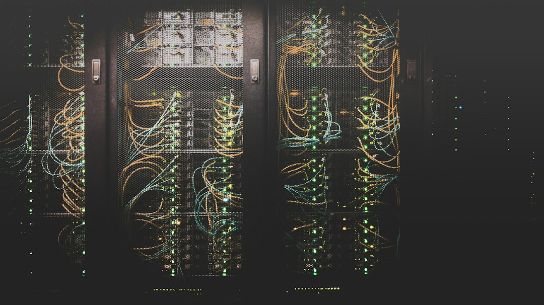 Data center network cabling illustrating infrastructure costs for AI inference services